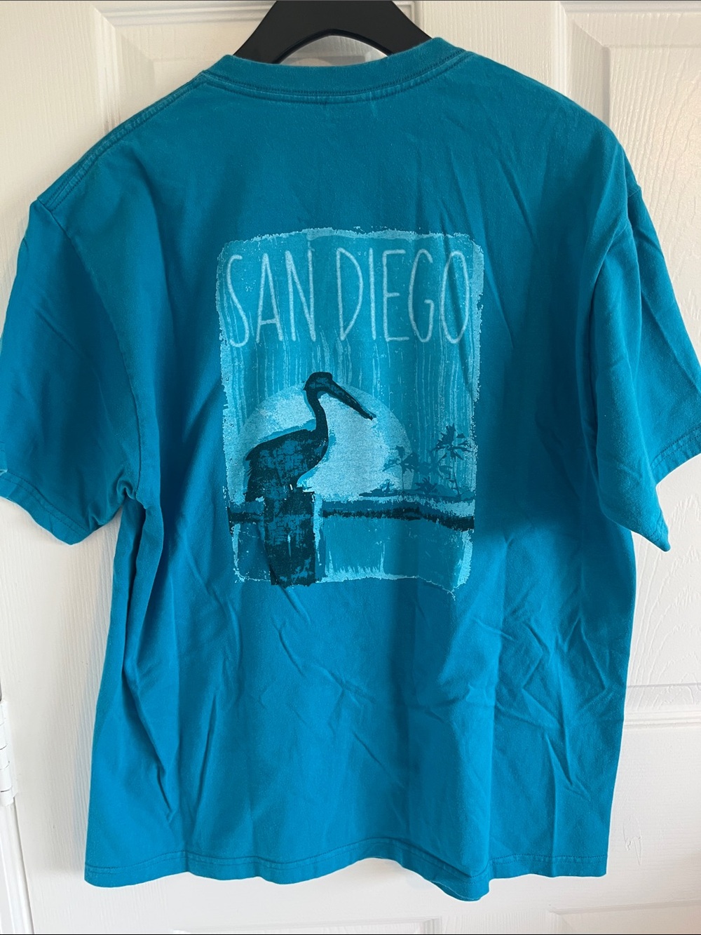 Crazy Shirts 100% Cotton Turquoise Short-Sleeve Vintage San Diego Tee Travel